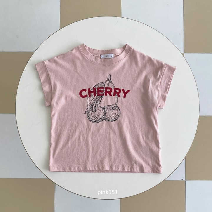 Pink151 - Korean Children Fashion - #fashionkids - Cherry Cap Sleeves Tee - 3