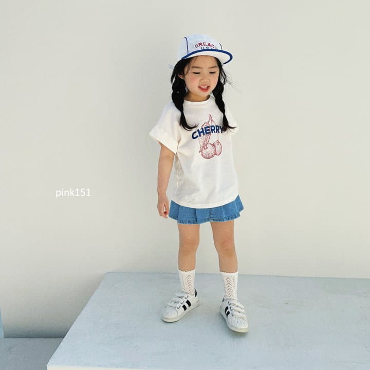 Pink151 - Korean Children Fashion - #kidzfashiontrend - Cherry Cap Sleeves Tee - 6