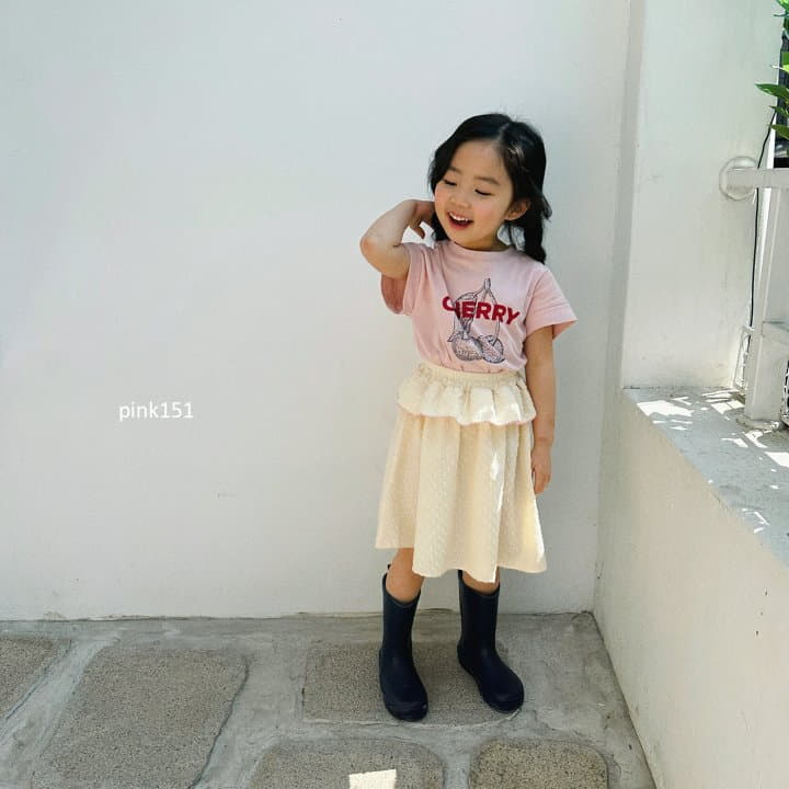 Pink151 - Korean Children Fashion - #littlefashionista - Cherry Cap Sleeves Tee - 8