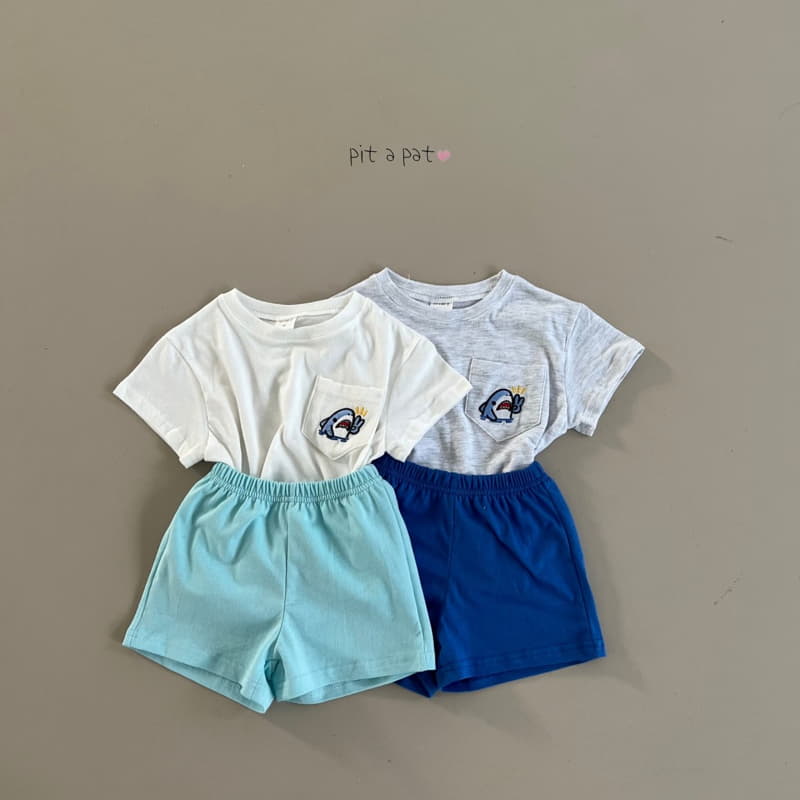 Pitapat - Korean Children Fashion - #designkidswear - V Shark Top Bottom Set - 9