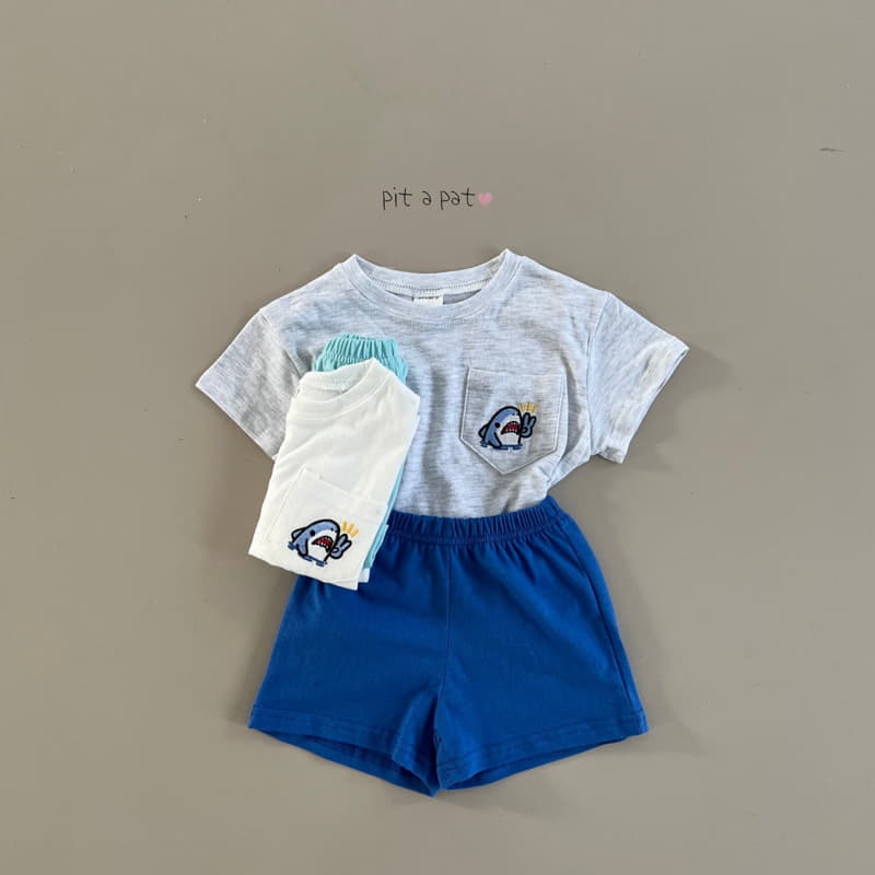 Pitapat - Korean Children Fashion - #discoveringself - V Shark Top Bottom Set - 10