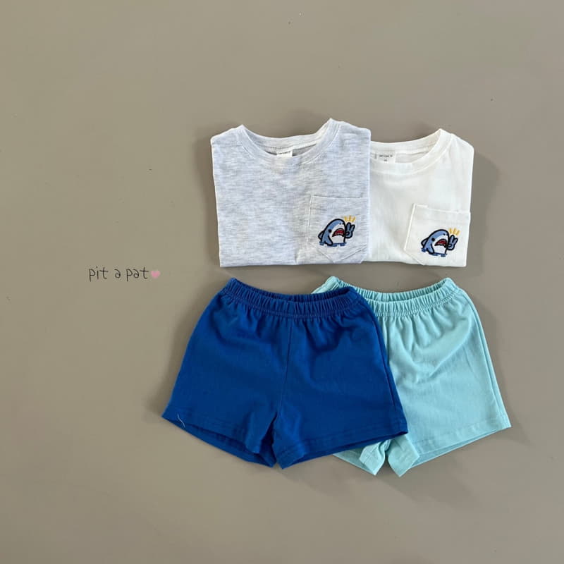 Pitapat - Korean Children Fashion - #stylishchildhood - V Shark Top Bottom Set - 6