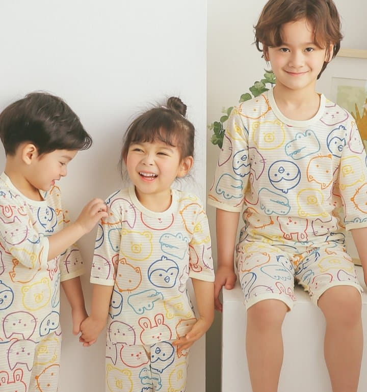 Puco - Korean Children Fashion - #magicofchildhood - Rainbow Animal Jacquard Easywear