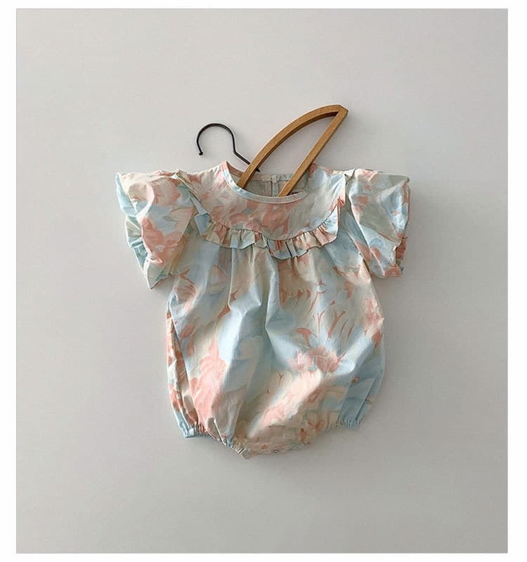 Reve Kid - Korean Baby Fashion - #babyboutique - Frill Paint Bodysuit