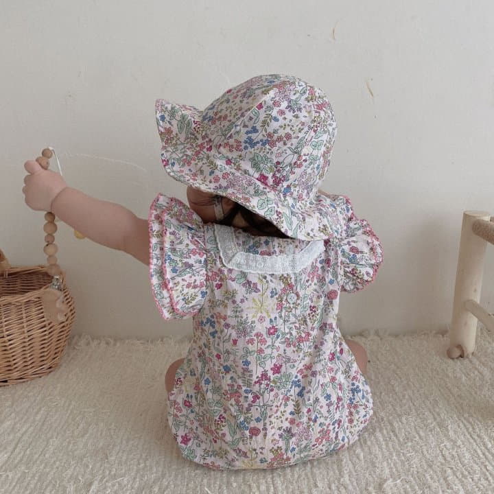 Reve Kid - Korean Baby Fashion - #babyoninstagram - Flower Bucket Bodysuit