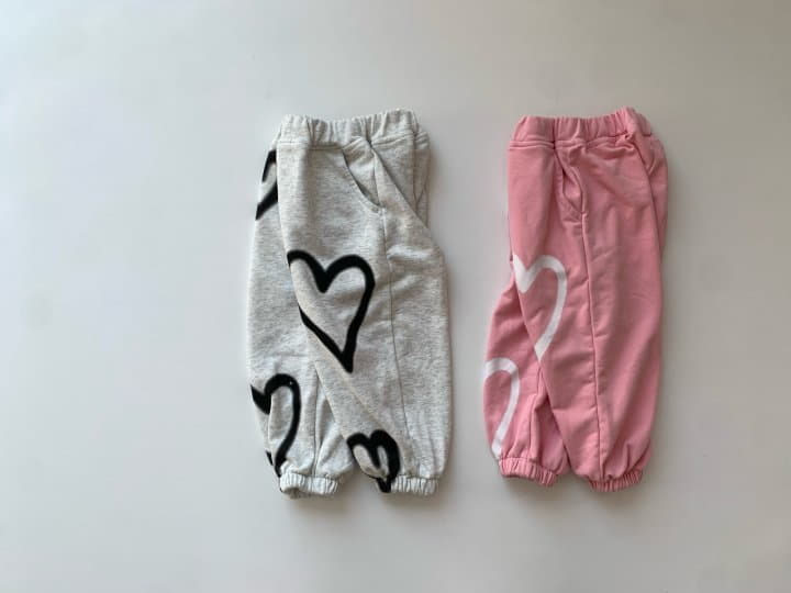 Reve Kid - Korean Children Fashion - #childofig - Heart paintinh Pants