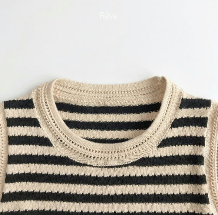 Reve Kid - Korean Children Fashion - #childrensboutique - Stripes Knit Sleeveless