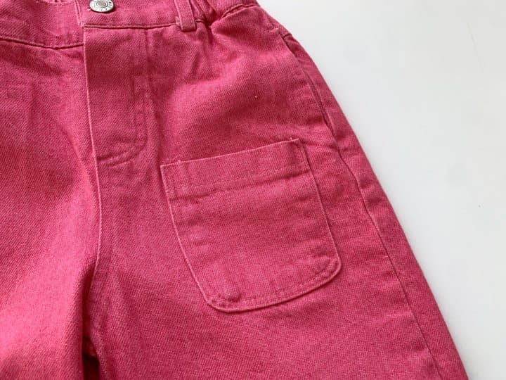 Reve Kid - Korean Children Fashion - #designkidswear - Pink Pocket Pants - 2