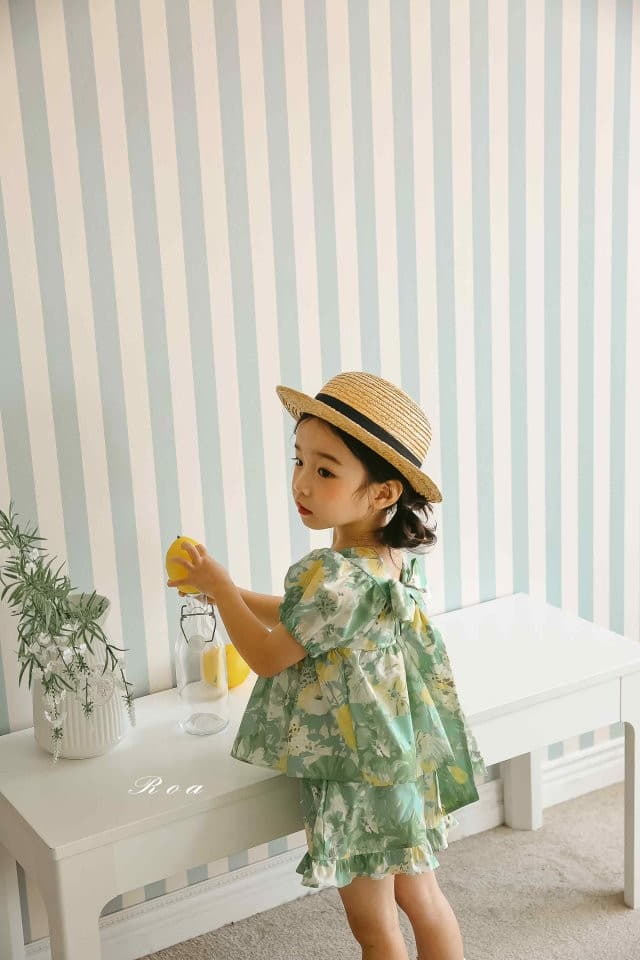 Roa - Korean Children Fashion - #childofig - Flower Top Bottom Set - 6