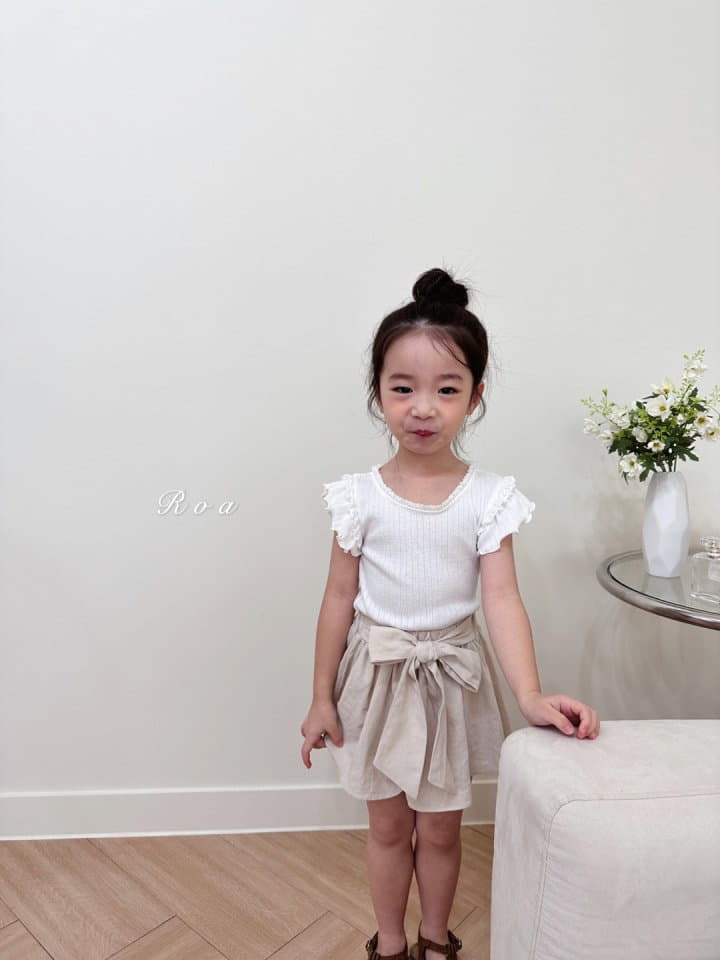 Roa - Korean Children Fashion - #childofig - Ribbon Skirt Pants - 7