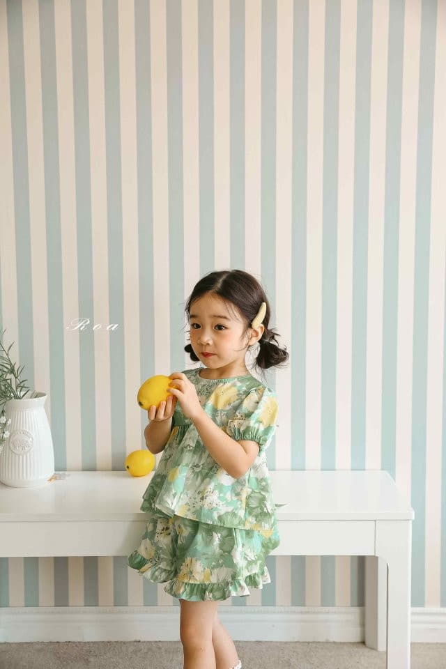 Roa - Korean Children Fashion - #discoveringself - Flower Top Bottom Set - 9