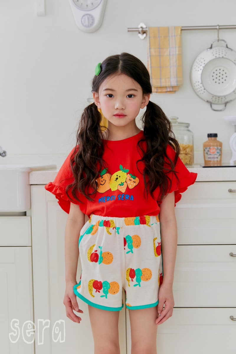 Sera - Korean Children Fashion - #Kfashion4kids - Fruit Shorts Top Bottom Set