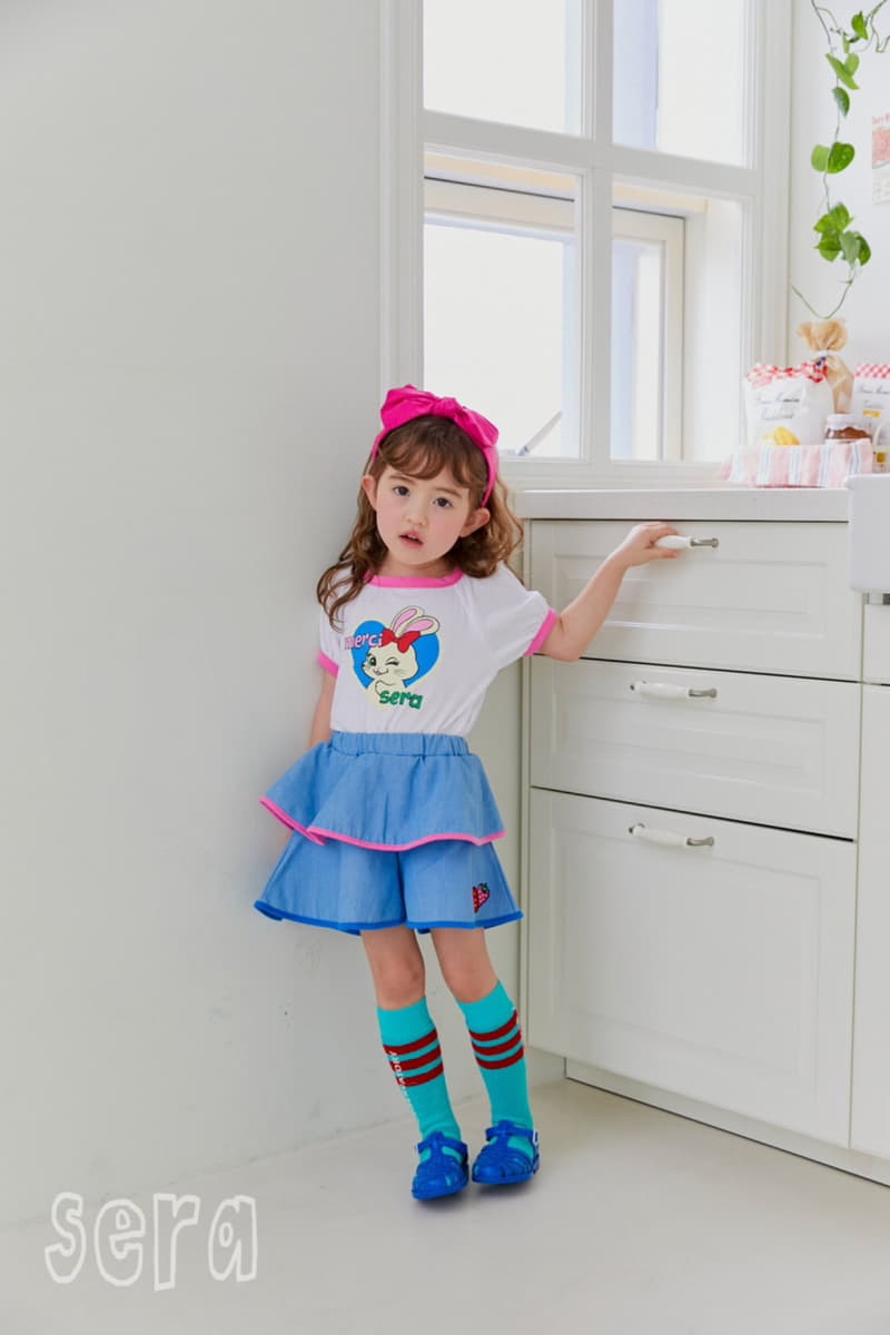 Sera - Korean Children Fashion - #childrensboutique - Heart Rabbit Tee