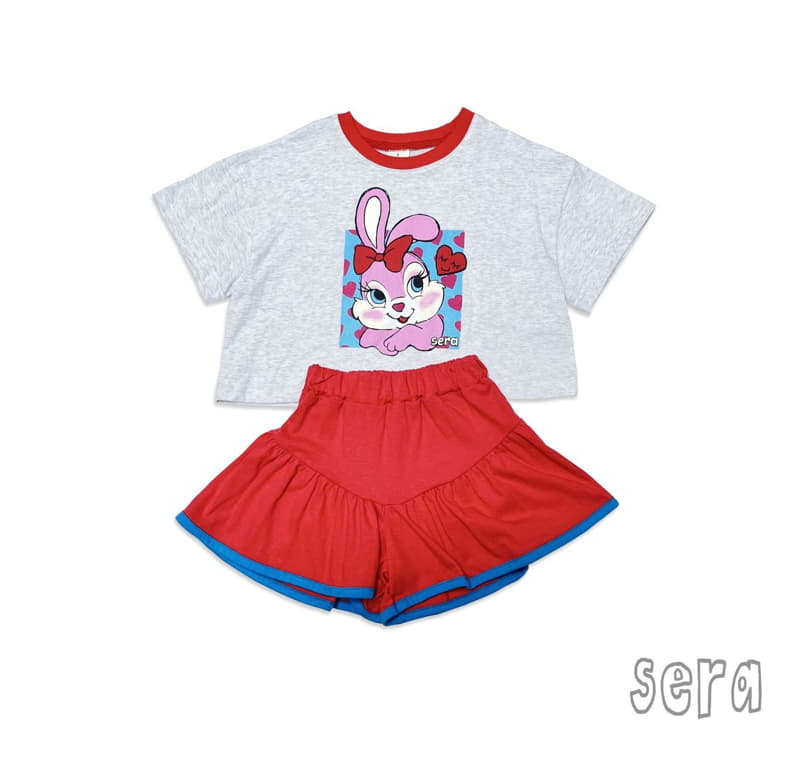 Sera - Korean Children Fashion - #kidsshorts - Loose Fit Rabbit Top Bottom Set - 12