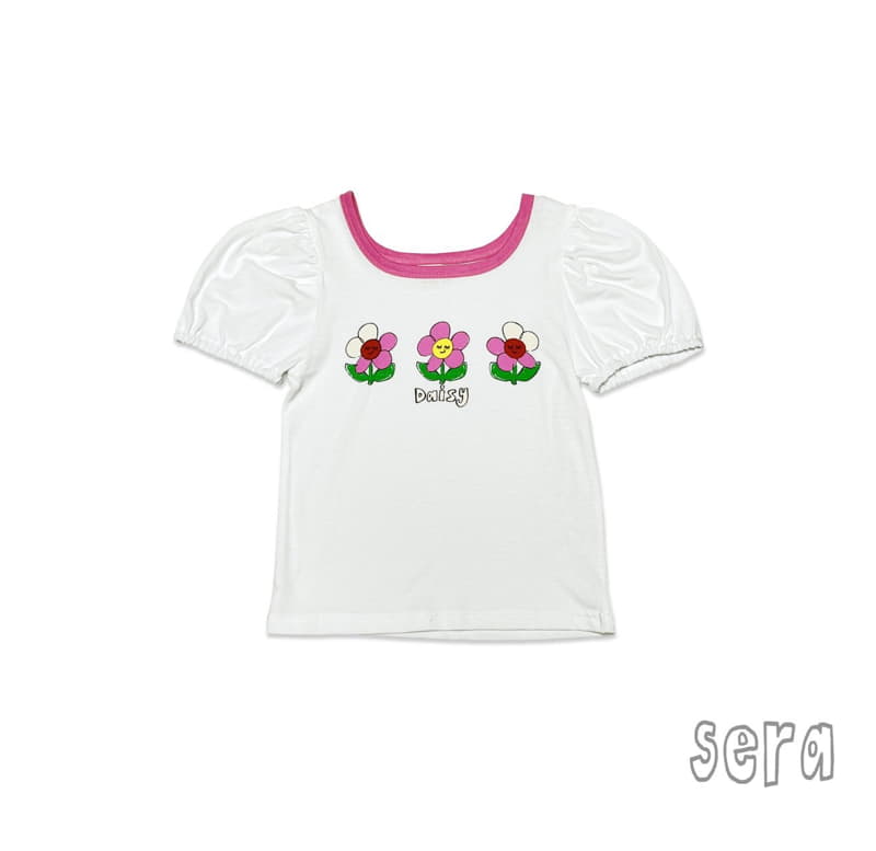 Sera - Korean Children Fashion - #kidsshorts - Daisy Puff Tee - 7