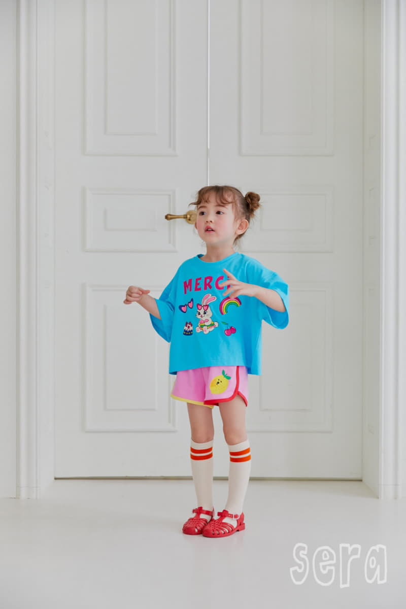 Sera - Korean Children Fashion - #kidsshorts - Rainbow Rabbit Tee - 6