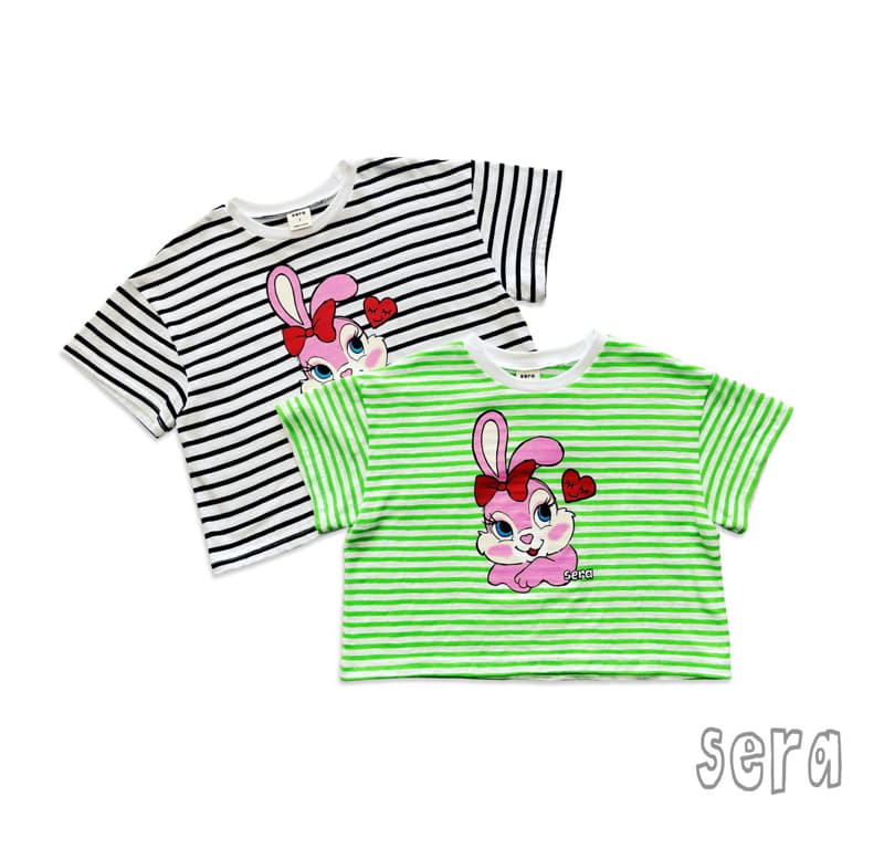 Sera - Korean Children Fashion - #magicofchildhood - Rabbit Stripes Tee - 9