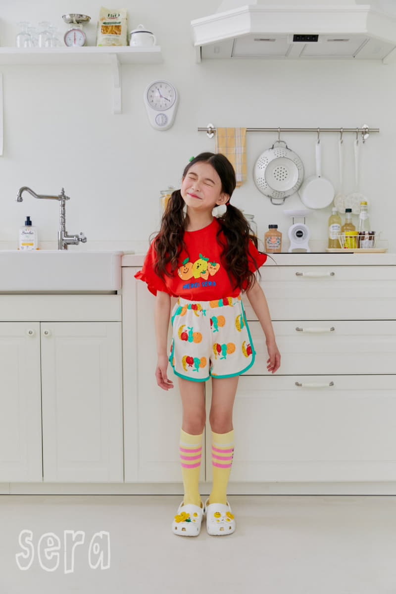 Sera - Korean Children Fashion - #magicofchildhood - Fruit Shorts Top Bottom Set - 4