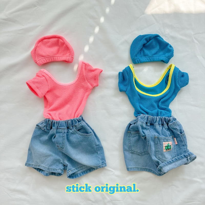 Stick - Korean Children Fashion - #magicofchildhood - Juicy Swimwear with Hat - 7