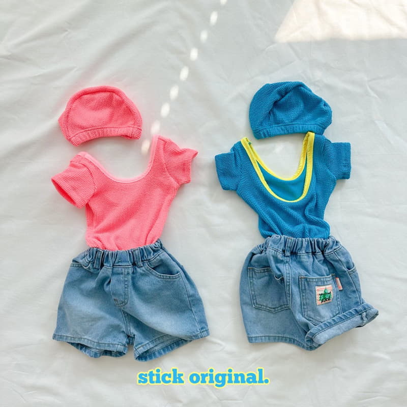 Stick - Korean Children Fashion - #minifashionista - Juicy Swimwear with Hat - 8