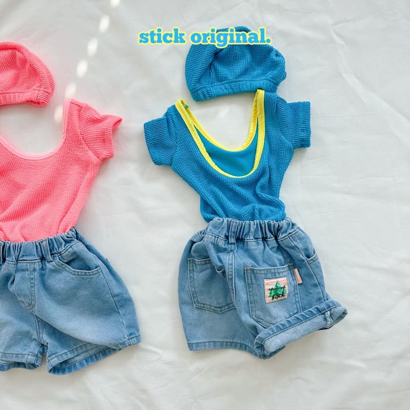 Stick - Korean Children Fashion - #todddlerfashion - Juicy Swimwear with Hat - 10