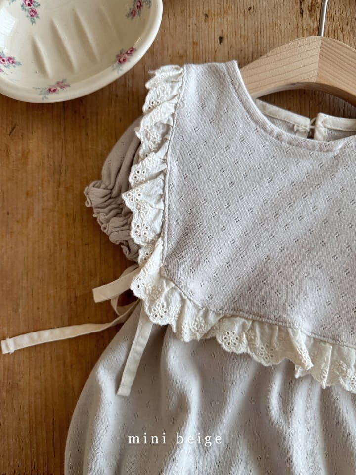 The Beige - Korean Baby Fashion - #onlinebabyshop - Eyelet Bodysuit - 7