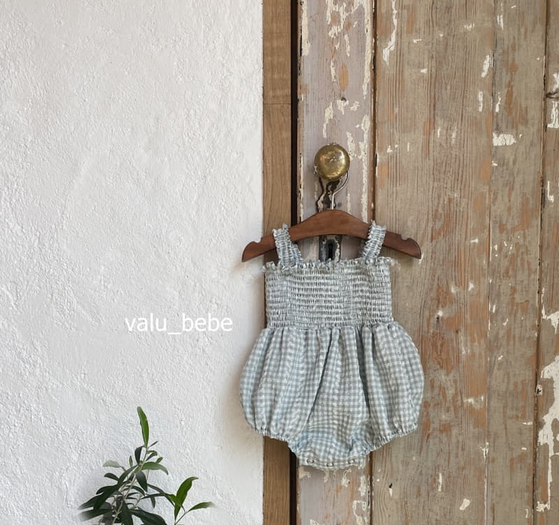 Valu Bebe - Korean Baby Fashion - #babyfashion - Smocked Check Bodysuit - 8