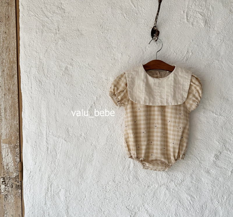 Valu Bebe - Korean Baby Fashion - #babyfever - Check Bear Sailor Bodysuit - 3