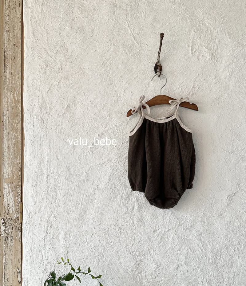 Valu Bebe - Korean Baby Fashion - #babygirlfashion - Banban String Waffle Bodysuit - 3