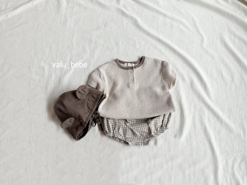 Valu Bebe - Korean Baby Fashion - #babygirlfashion - Waffle Button Tee - 6