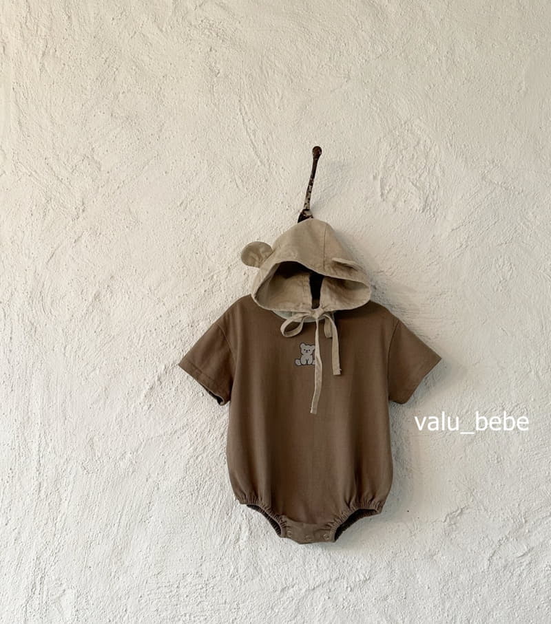 Valu Bebe - Korean Baby Fashion - #babyoninstagram - Bear Short Sleeves Bodysuit - 3