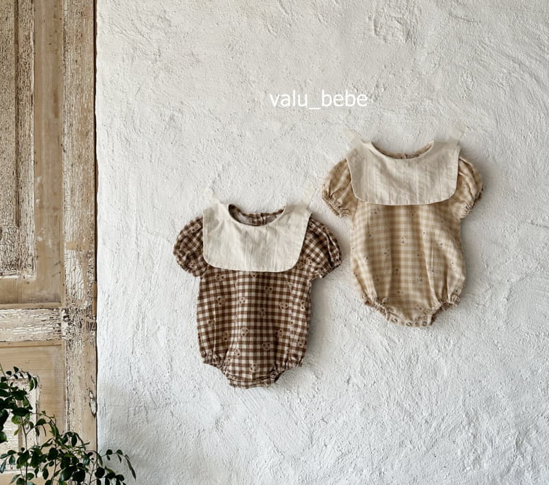 Valu Bebe - Korean Baby Fashion - #babyoninstagram - Check Bear Sailor Bodysuit - 6