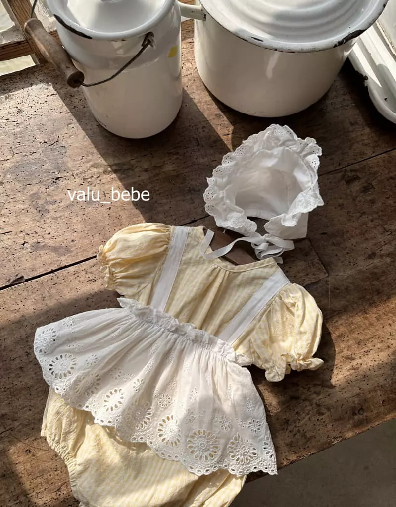 Valu Bebe - Korean Baby Fashion - #babyoutfit - Bona Apron Bodysuit - 3