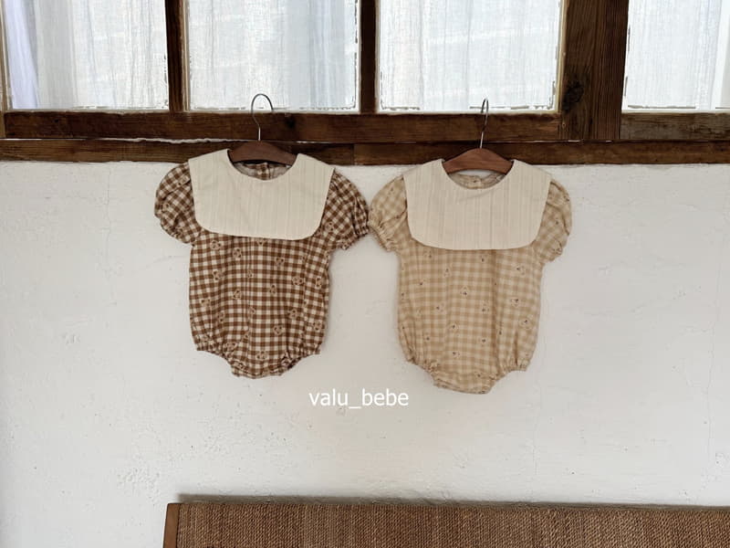 Valu Bebe - Korean Baby Fashion - #onlinebabyshop - Check Bear Sailor Bodysuit - 12