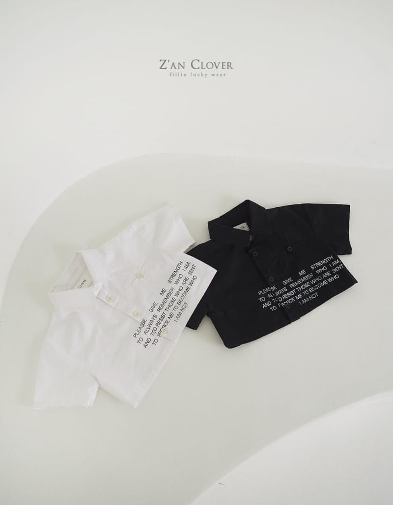 Zan Clover - Korean Children Fashion - #Kfashion4kids - Lettering Crop Shirt - 9