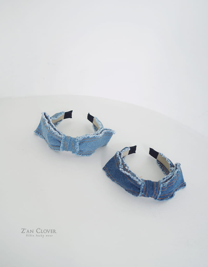 Zan Clover - Korean Children Fashion - #Kfashion4kids - Denim Ribbon Hairband