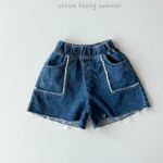 A Line Denim Shorts