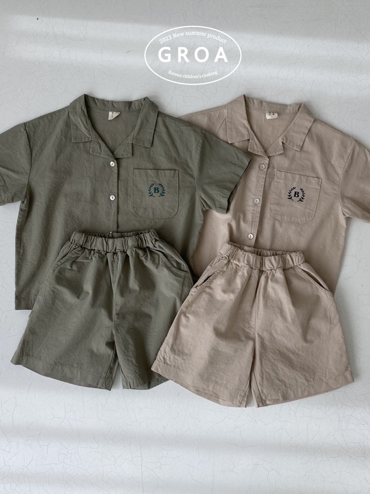 B Linen Top Bottom Set