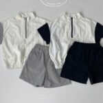 Anorak Short Sleeves Top Bottom Set