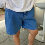 Low Denim Shorts