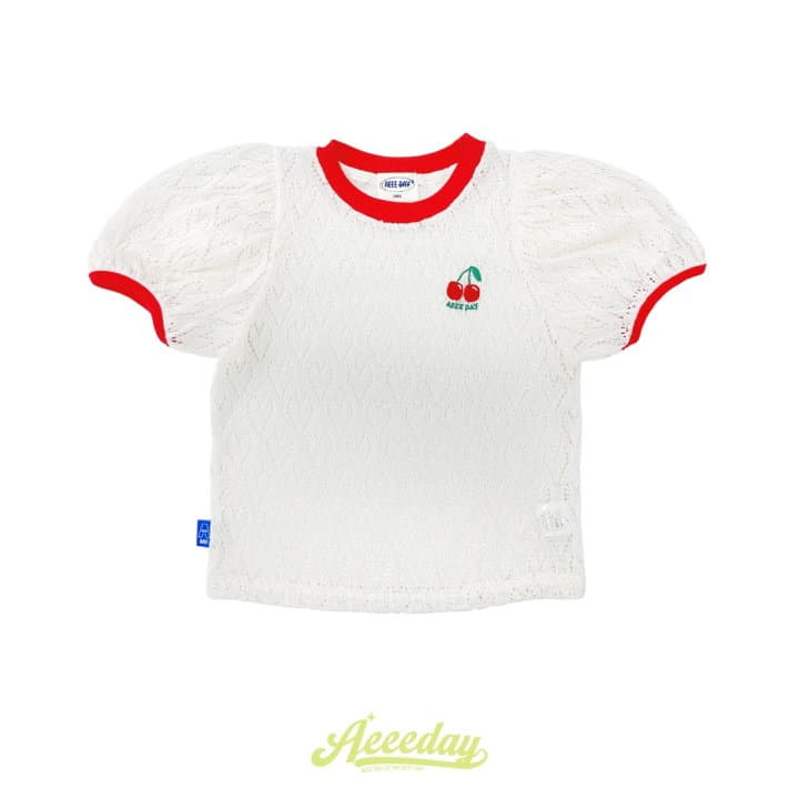 Aeeeday - Korean Children Fashion - #discoveringself - Cherry Puff Tee - 2