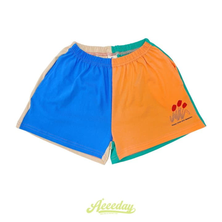 Aeeeday - Korean Children Fashion - #discoveringself - Color Block Shorts