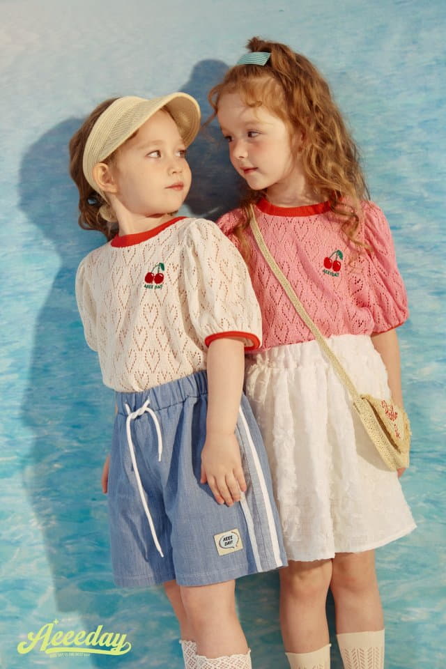 Aeeeday - Korean Children Fashion - #fashionkids - Cherry Puff Tee - 4