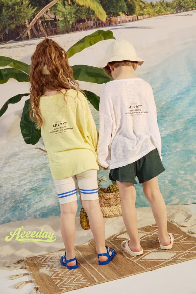 Aeeeday - Korean Children Fashion - #kidzfashiontrend - Lettering Slub Tee - 10