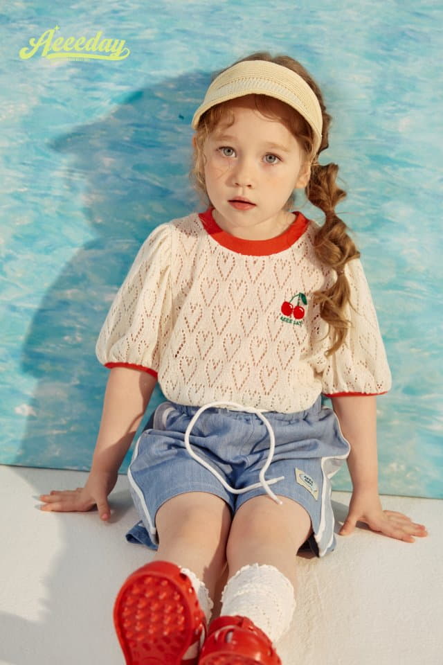 Aeeeday - Korean Children Fashion - #littlefashionista - Cherry Puff Tee - 8