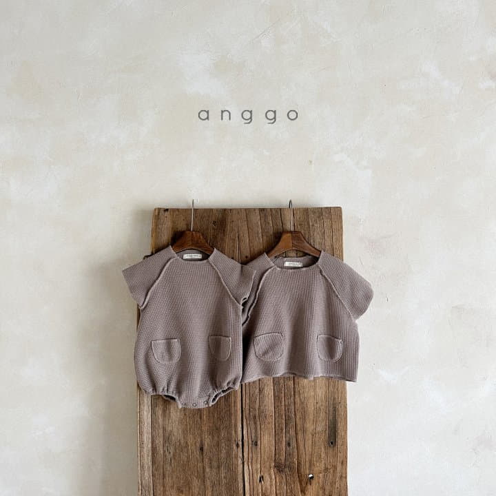 Anggo - Korean Baby Fashion - #babyootd - Waffle Bodysuit - 5