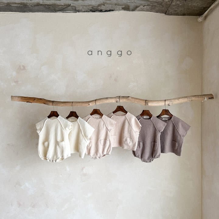 Anggo - Korean Baby Fashion - #babyoutfit - Waffle Bodysuit - 6