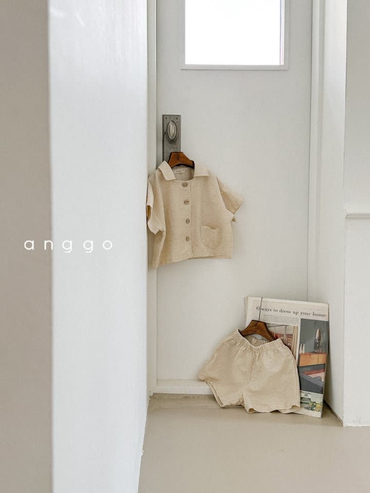 Anggo - Korean Children Fashion - #minifashionista - Natural Top Bottom Set - 6