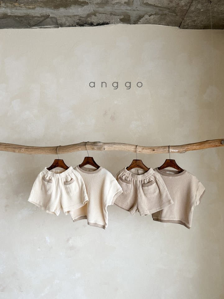 Anggo - Korean Children Fashion - #magicofchildhood - Caramel Top Bottom Set - 4