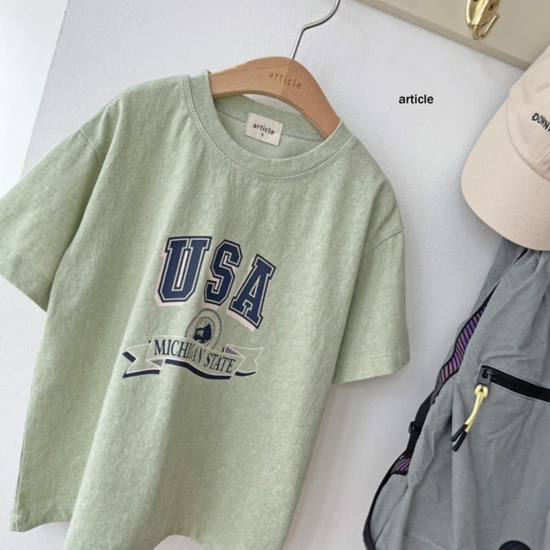 Article - Korean Children Fashion - #designkidswear - USA Pigment Tee - 3